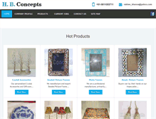 Tablet Screenshot of hbconceptshandicrafts.com
